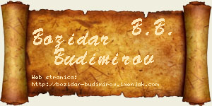 Božidar Budimirov vizit kartica